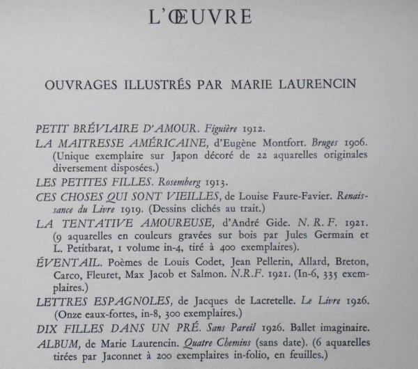 MARIE LAURENCIN マリーローランサン画集 / 斜陽館 / 古本、中古本、古