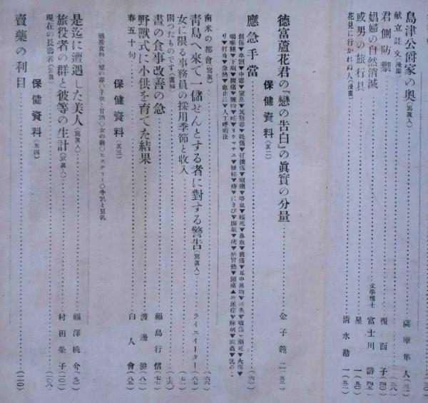 雑誌 生活 大正4年4月号 星一・富士川遊・福澤桃介(星一・富士川遊