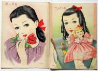 少女便箋　鐘の鳴る丘・銀の薔薇・思い出の紙人形・愛の使者・フランス人形ほか7点　（検索・中原淳一・ひろ・らん・英樹）