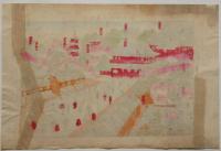 浅草観音全景之図　石版画　明治34年　彩色