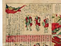 信濃国善光寺絵図　石版刷　彩色