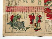 信濃国善光寺絵図　石版刷　彩色