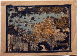 長崎地図　石版刷　享和二年の復刻