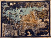 長崎地図　石版刷　享和二年の復刻