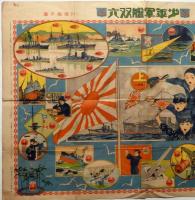 少年軍艦双六　日本少年付録　大正6年1月　有本芳水・案　川端龍子画