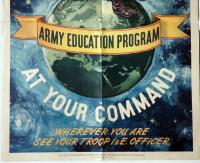 アメリカ兵員募集ポスター A WORLD OF LEARNING AT YOUR COMMAND  ARMY EDUCATION PROGRAM 