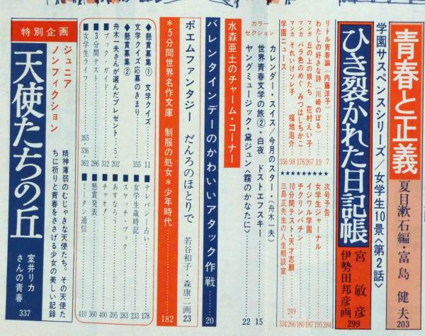 小説女学生コース 昭和43年2月 高橋真琴 藤井千秋 三木澄子 高橋真琴 藤井千秋 三木澄子 川上宗薫 ほか 古本 中古本 古書籍の通販は 日本の古本屋 日本の古本屋