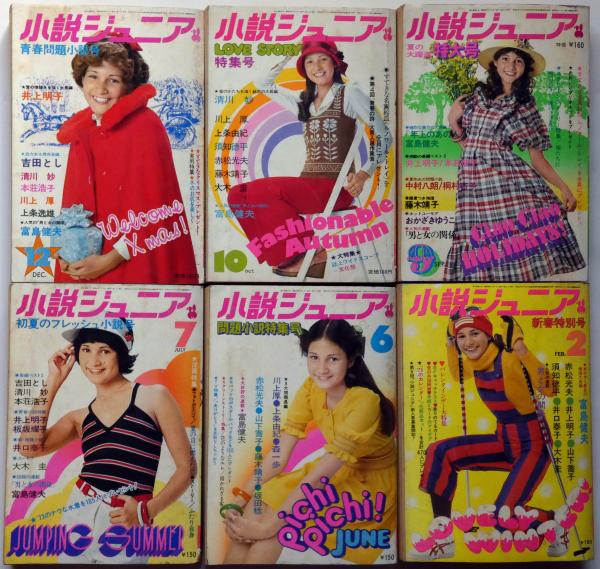 小説ジュニア 昭和48年2月～12月不揃・6冊 沢田研二・森昌子・浅田
