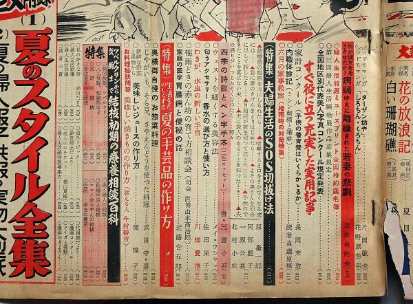 婦人生活 昭和29年6月号(吉屋信子・井上靖・田村泰次郎・専太郎
