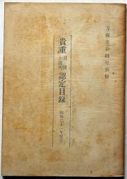 刀剣美術48号別冊１・２・３(貴重刀剣小道具認定目録、貴重刀剣等認定目録)　３冊