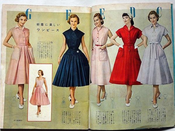 中原淳一イラスト❤︎昭和レトロワンピース 昭和レトロなハンドメイド