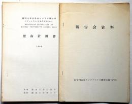 山岳同志会アンナプルナ2峰登山隊1973年　報告会資料/関西大学山岳会ヒマラヤ登山隊・登山計画書1969年　2冊