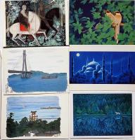 絵葉書　平山邦夫美術館　6枚　袋付