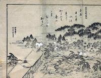 銀閣寺林泉圖　梅山嶺幸直豊・画　木版刷
