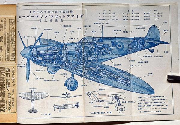 航空少年 20巻3号 昭和18年3月 折込・四角中型グライダーの設計