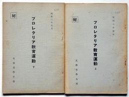 ㊙ プロレタリア教育運動 上・下2冊