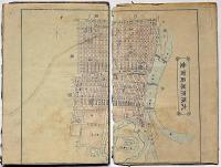 小学校用大阪全図　明治26年　石版刷