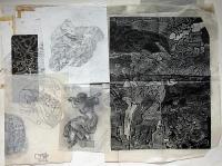 三木蘭・サイン入版画2枚＋下書き大小17枚　一活