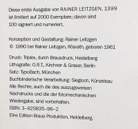 レイナー・ライツゲン写真集　Rainer Leitzgen: 1399