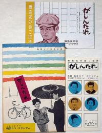 がしんたれ　菊田一夫・八千草薫・久保明・中山千夏ほか　チラシ付　梅田コマ・スタジアムパンフ