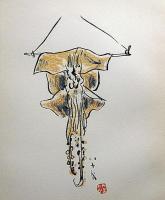 旅心　詩画集　著者1番本　署名入　（高梨一男肉筆詩・若山八十木版画2枚）