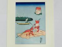 歌川国芳 金魚づくし いかだのり