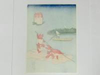 歌川国芳 金魚づくし いかだのり