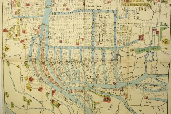 弘化改正大阪細見図　日本古地図選蒐会刊　古地図 詳細 ：大阪市立図書館デジタルアーカイブ