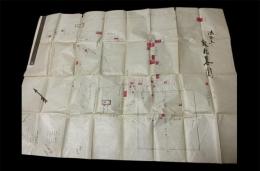 満州国　古地図　西本願寺　肉筆