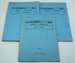 首都圏競馬ファン実態調査報告書　東京競馬開催時のファン動向　要約・分析編、男性ファン調査結果編、女性ファン調査結果編（3冊）