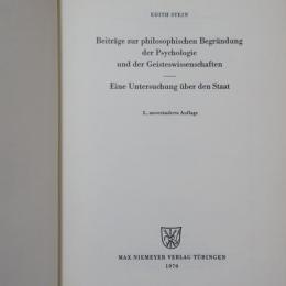 Beiträge zur philosophischen Begründung der Psychologie und der Geisteswissensch - Beiträge zur philosophischen Begründung der Psychologie und der Geisteswissenschaften. Eine Untersuchung über den Staat.