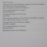 Language Planning & Policy AFRICA, VOL. 2 Algeria, Côte d'Ivoire, Nigeria and Tunisia
