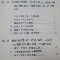 戰後台灣的接收與重建：台灣現代史研究論集 