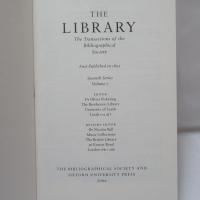 THE LIBRARY　The Transactions of the Bibliographical Society　Seventh Series
Volume 7