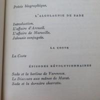 GILBERT LELY: - SADE (Etudes sur sa vide et sur son oeuvre) 