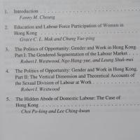 Engendering Hong Kong Society: A Gender Perspective of Women's Status