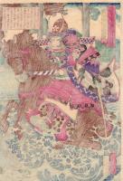 歌川芳虎「大日本英勇魁競 明智左馬之助光俊」明治2年【浮世絵】