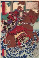 歌川芳虎「大日本英勇魁競 明智左馬之助光俊」明治2年【浮世絵】