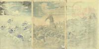 小林清親「平壌激戦我軍大勝利之図」明治27年（1894）【浮世絵】
