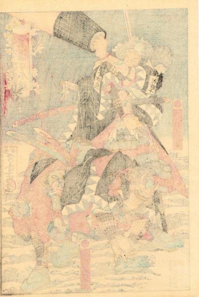 浮世絵】 河鍋暁斎 「元禄日本錦 こ 杉野次房 / う 早水満尭 浮世絵】 河鍋暁斎 「元禄日本錦 こ 杉野次房 / う 早水満尭