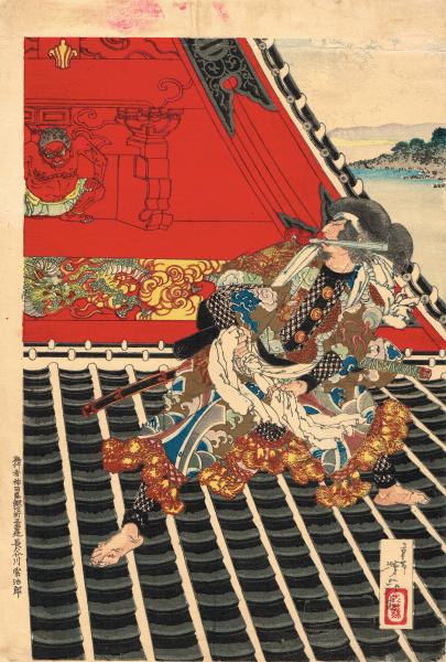 浮世絵、月百姿祇園まち、芳年画明治18年作 浮世絵、月百姿祇園まち、芳年画明治18年作