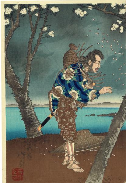 浮世絵】月岡芳年「東名所墨田川梅若之古事」明治16年(月岡芳年