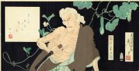 【浮世絵】月岡芳年「五代目尾上菊五郎 一つ家の老婆」明治23年