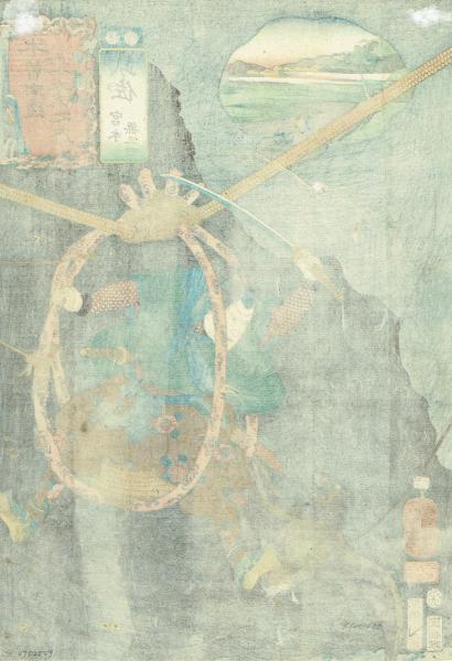 歌川国芳 「木曽街道六十九次之内 武佐 宮本無三四」 嘉永5年（1852