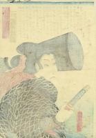 豊国三代「近世水滸伝 おんな幹助 岩井杜若」文久2年（1862）【浮世絵】