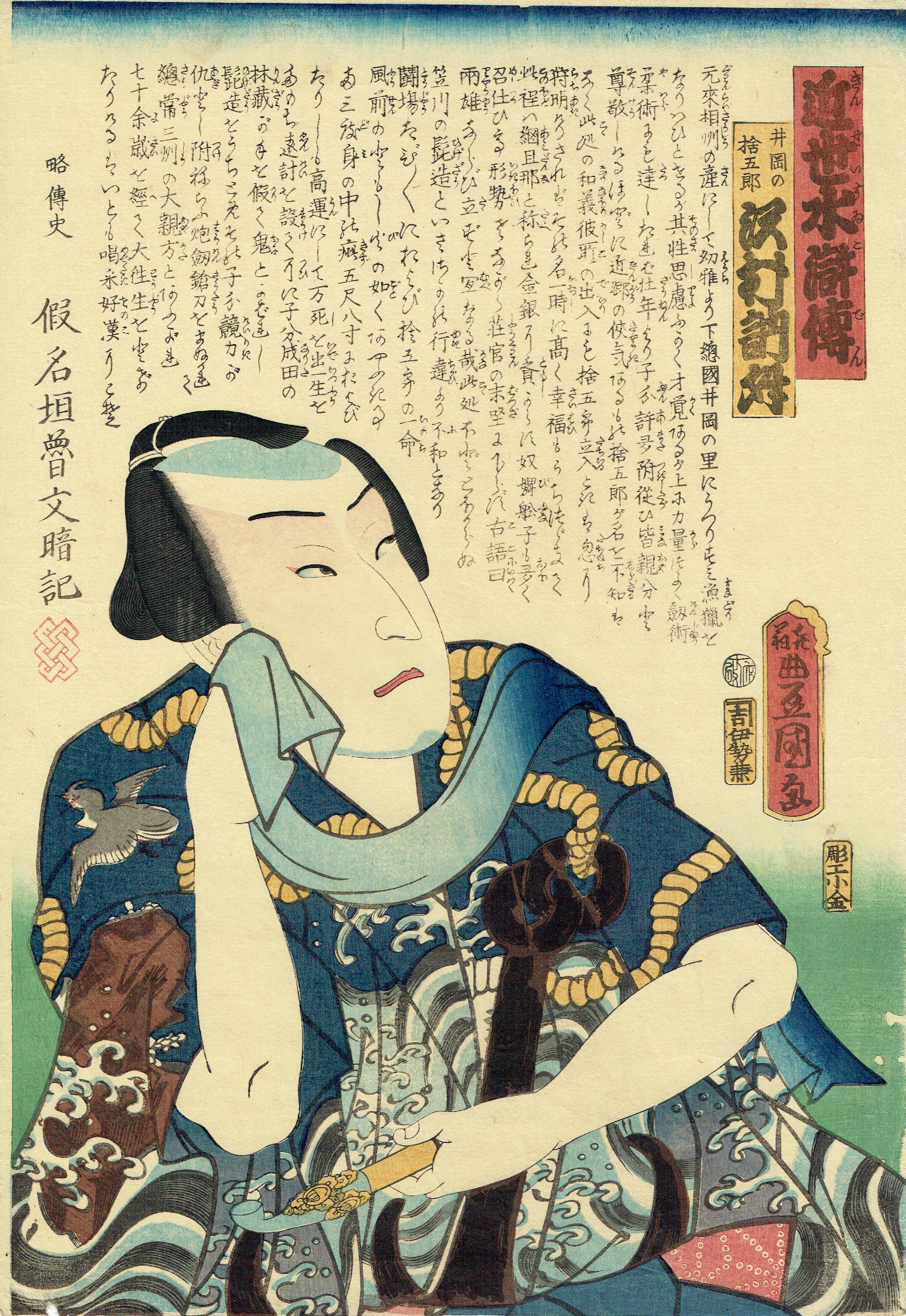 浮世絵、役者絵歌川豊重画(二代豊国）文政8年作品