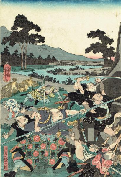 歌川芳虎 「合法ヶ辻仇討ノ図」嘉永頃（1848頃）【浮世絵】(歌川芳虎