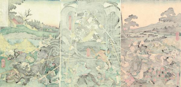歌川芳虎 「合法ヶ辻仇討ノ図」嘉永頃（1848頃）【浮世絵】(歌川芳虎