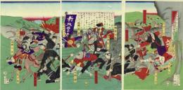 山本 龍洞 「鹿児島暴徒九州大戦争」明治10年（1877）【浮世絵】