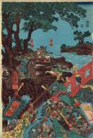 歌川国芳「三国志長板橋の図」嘉永5年【浮世絵】
